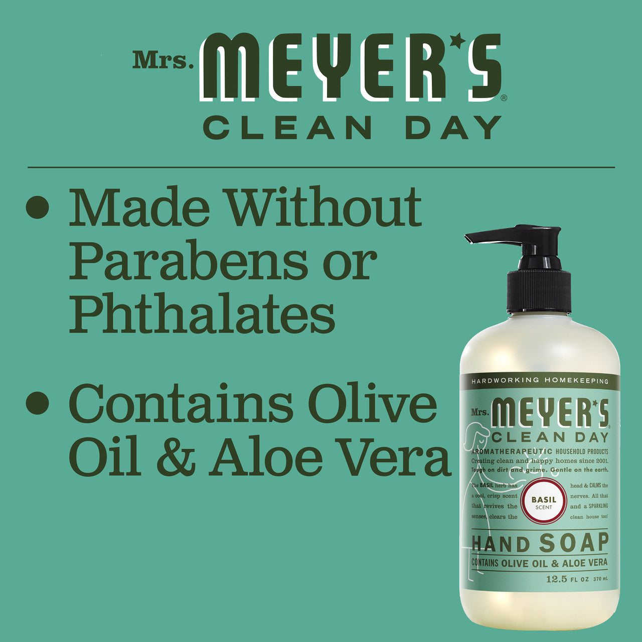 Meyers Basil Liquid Hand Soap (6x12.5 Oz)