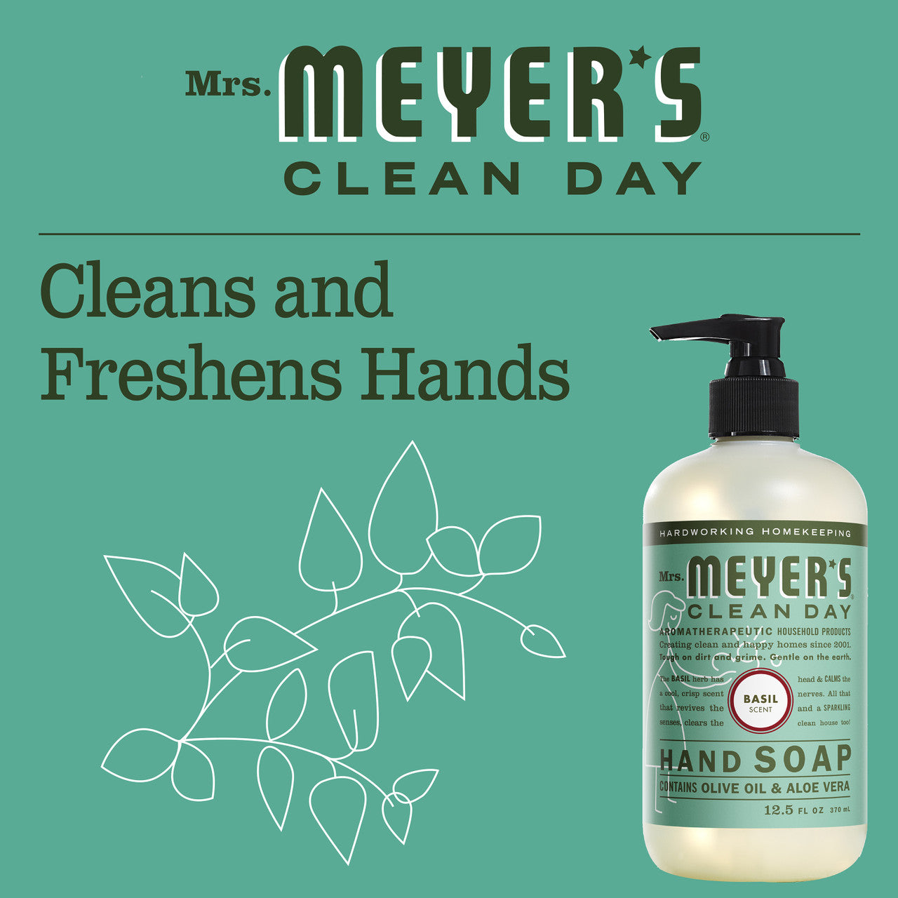 Meyers Basil Liquid Hand Soap (6x12.5 Oz)